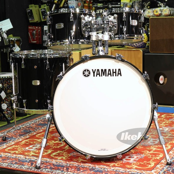 YAMAHA Absolute Hybrid Maple 4pc Drum Kit - Solid Black [AMB2216 SOB ＋ AMP6F3 SOB] 画像1