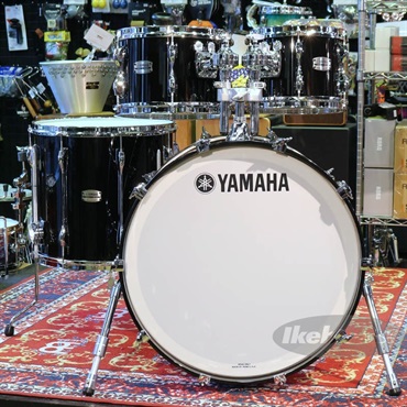 YAMAHA Recording Custom 4pc Drum Kit - Solid Black [RBB2216 SOB ＋ RBP6F3 SOB] 画像1