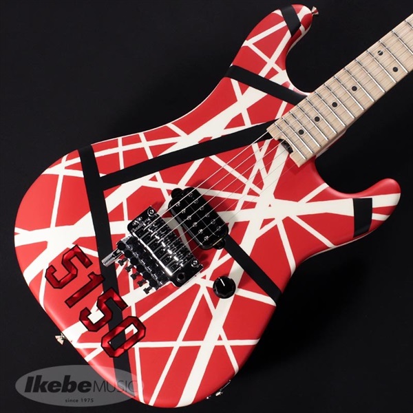 EVH Striped Series 5150 (Red with Black and White Stripes/Maple 
