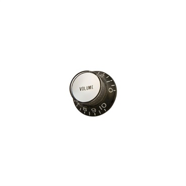 Gibson Top Hat Knobs with Inserts 4 pack (Black/Silver Metal Insert) [PRMK-010] 画像1