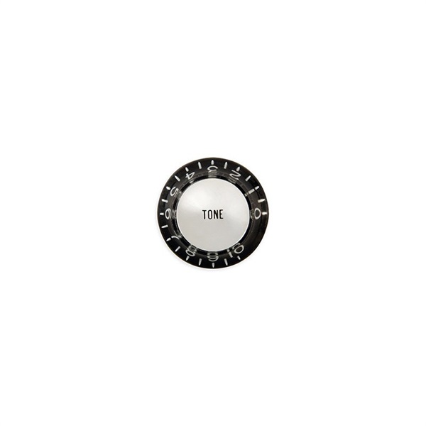 Gibson Top Hat Knobs with Inserts 4 pack (Black/Silver Metal Insert) [PRMK-010] 画像2