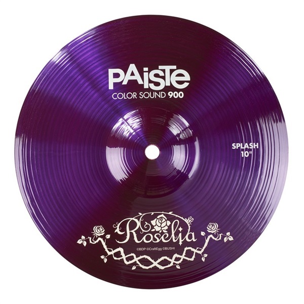 PAiSTe Roselia（BanG Dream!（バンドリ！）コラボレーションスプラッシュシンバル [Color Sound 900 Purple Splash 10] 【お取り寄せ品】 画像1