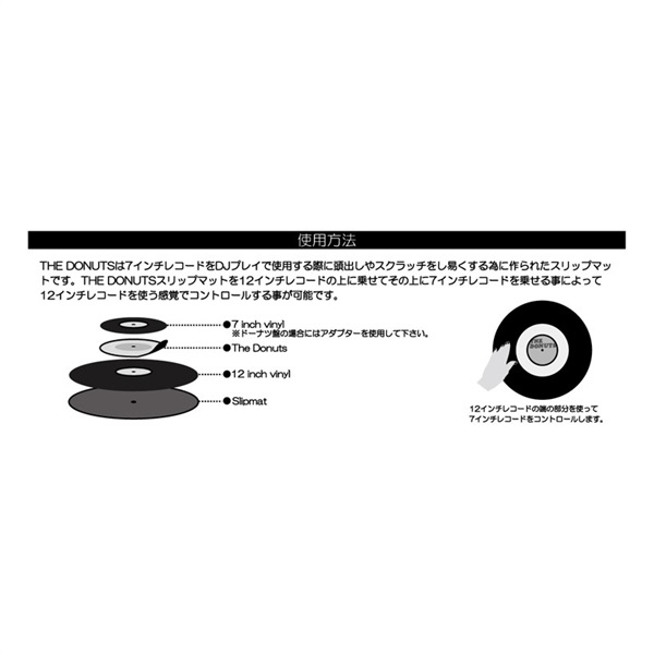 stokyo Dr. Suzuki / The Donuts (Black/Grey) Pair 7インチ コントロールマット 2枚入 画像2