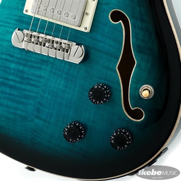 P.R.S. SE Hollowbody II Piezo (Peacock Blue Burst) 画像4