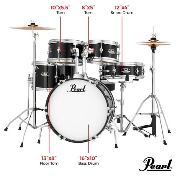 Pearl ROADSHOW Jr. Drum Set - Grindstone Sparkle [RSJ465/C #708] 【キッズにもおすすめ！】 画像3