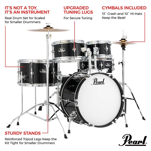 Pearl ROADSHOW Jr. Drum Set - Grindstone Sparkle [RSJ465/C #708] 【キッズにもおすすめ！】 画像5