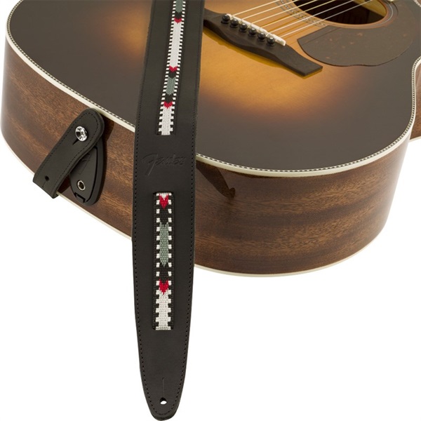 Fender USA Paramount Acoustic Leather Strap (Black) (#0990612002) 画像3