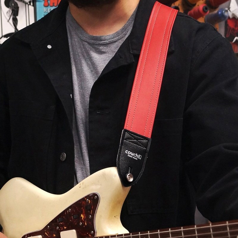 Couch Guitar Strap All Red Double Stitch ｜イケベ楽器店