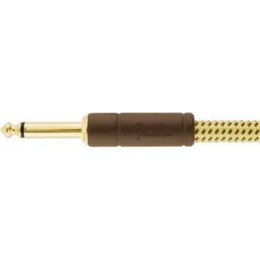Fender USA Deluxe Series Instrument Cable， Straight/Angle， 15'， Tweed(#0990820086) 画像1