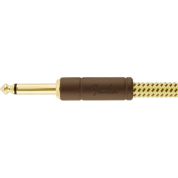 Fender USA Deluxe Series Instrument Cable， Straight/Angle， 15'， Tweed(#0990820086) 画像1