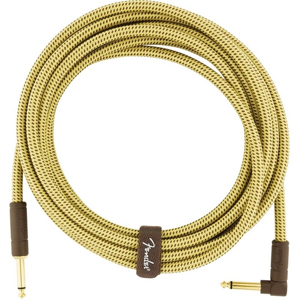 Fender USA Deluxe Series Instrument Cable， Straight/Angle， 15'， Tweed(#0990820086) 画像3