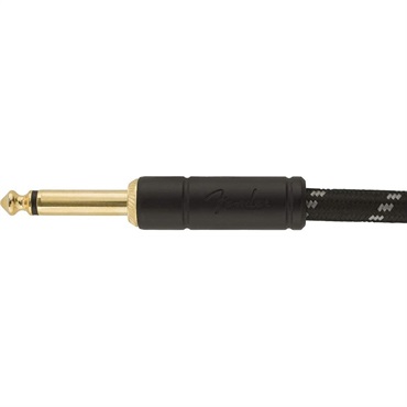 Fender USA Deluxe Series Instrument Cable， Straight/Angle， 15' Black Tweed(#0990820085) 画像1