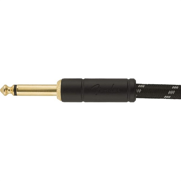 Fender USA Deluxe Series Instrument Cable， Straight/Angle， 15' Black Tweed(#0990820085) 画像1