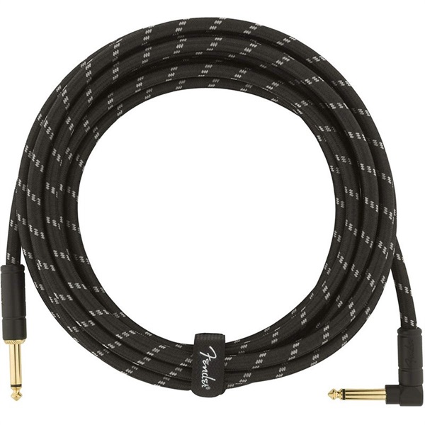 Fender USA Deluxe Series Instrument Cable， Straight/Angle， 15' Black Tweed(#0990820085) 画像3