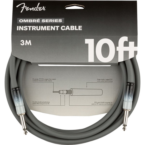 Fender USA Ombre Series Instrument Cable 10feet (Silver Smoke)(#0990810248) 画像1