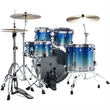 TAMA Starclassic Walnut/Birch 4pc Drum Kit - Molten Blue Ice Fade [WBS42S-MBI] 画像2