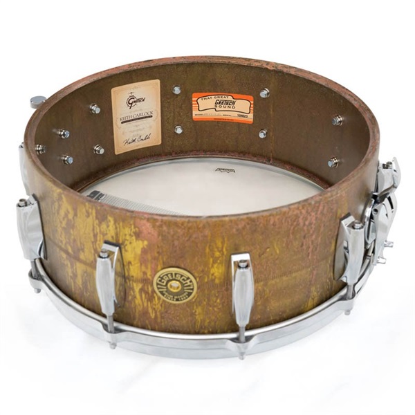GRETSCH Keith Carlock Signature Snare Drum - 2mm Antique Aged Brass 14×5.5 [GAS5514-KC] 画像3