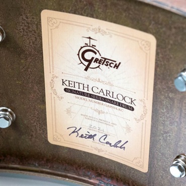 GRETSCH Keith Carlock Signature Snare Drum - 2mm Antique Aged Brass 14×5.5 [GAS5514-KC] 画像4