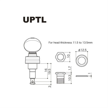 GOTOH UPTL-UBB-CW [Planetary Ukulele Tuner - Long Shaft] 画像1