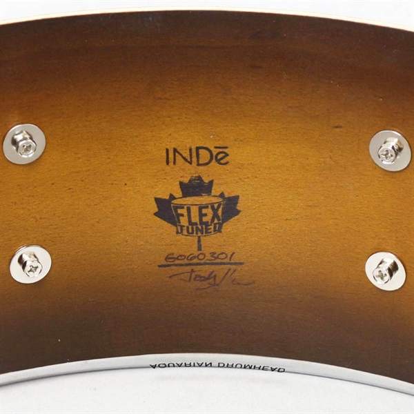 INDe Flex-Tuned Maple Snare Drum 14×5.75 - Golden Burst Premium Satin Lacquer 画像7
