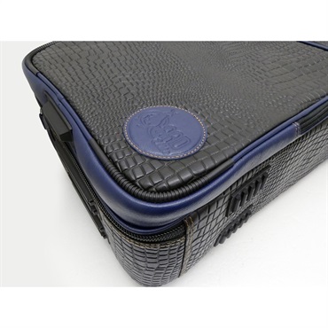 GARD BAGS 【クリスマスセール】ガードバッグス / エリート シリーズ 5-ECLK-NB トランペット用 トリプル ケース / クロコダイル型押し ブラック レザー・ネイビー レザー トリム 画像1