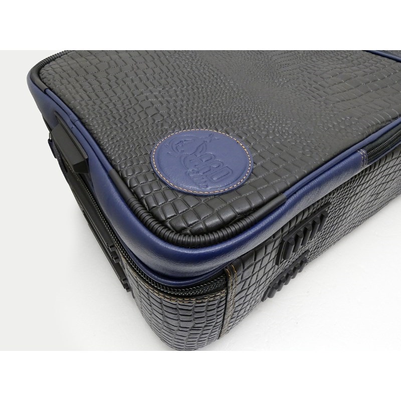 GARD BAGS 【クリスマスセール】ガードバッグス / エリート シリーズ 5-ECLK-NB トランペット用 トリプル ケース / クロコダイル型押し ブラック レザー・ネイビー レザー トリム 画像1