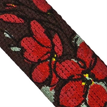 PERRI'S SCREEN PRINTED COTTON STRAP FLOWERS［CWSSP-7038/Brown］ 画像1