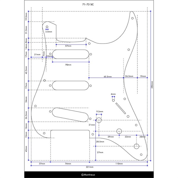 Montreux Retrovibe Parts Series 71-73 SC pickguard relic 【993】 画像3
