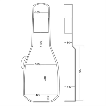 Kikutani GVB-60W BEI [ドレッドノートタイプギター用ケース] 画像1