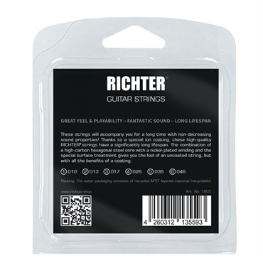 Richter Straps 【創業50周年大決算SALE】 ＃1805 Electric Guitar String set [10-46/Medium Gauge] 画像1
