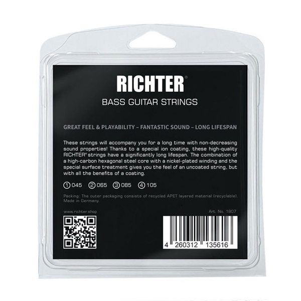 Richter Straps ＃1807 Electric Bass 4String set [45-105/Medium Gauge] 画像1