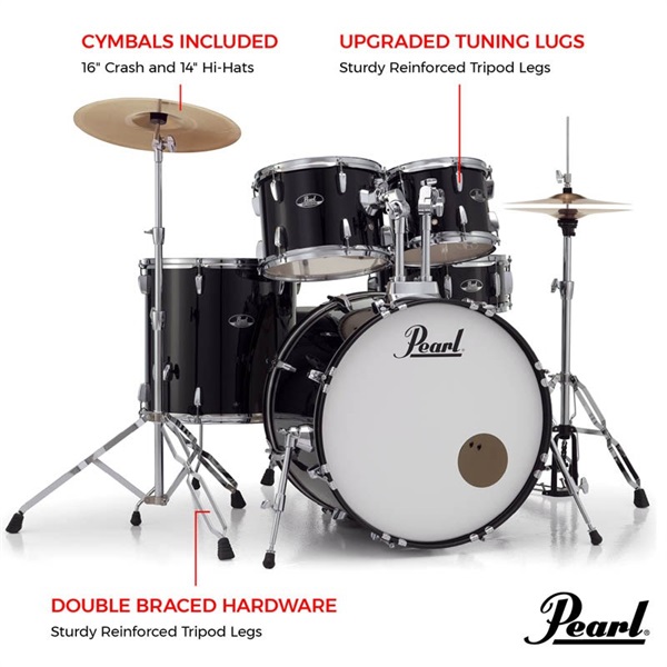 Pearl ROADSHOW Compact Drum Kit ～Overseas Edition - Aqua Blue Glitter [RS505C/C #703] 画像6