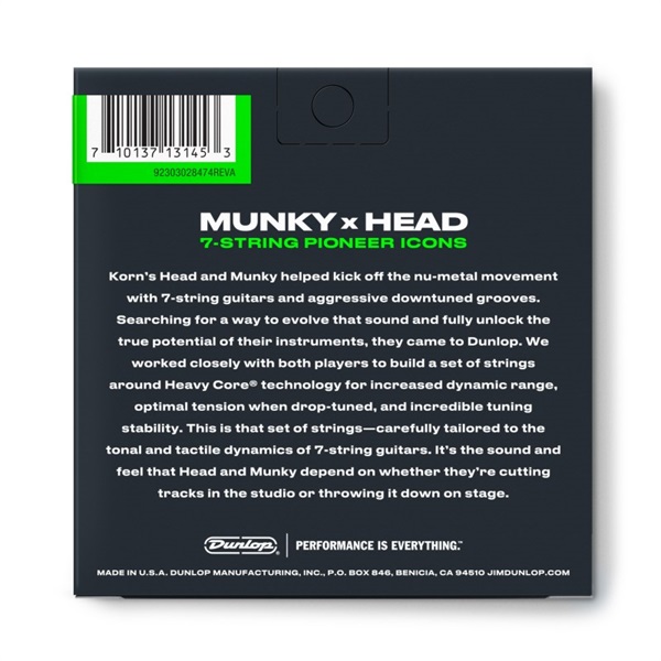 Dunlop (Jim Dunlop) Heavy Core KORN Guitar Strings (10-65/7-strings) [KRHCN10657] 画像1