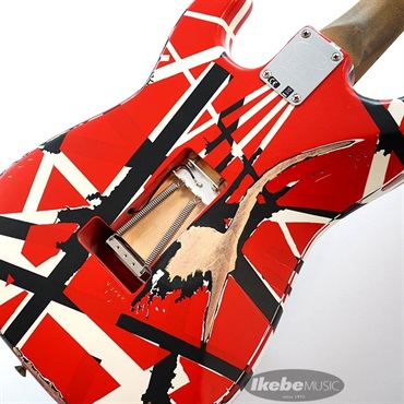 EVH Striped Series Frankenstein Frankie Red with Black Stripes