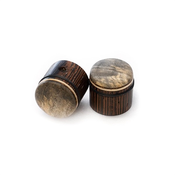 MAYONES Wooden knob - Buckeye Burl 2 (青灰色) 画像1
