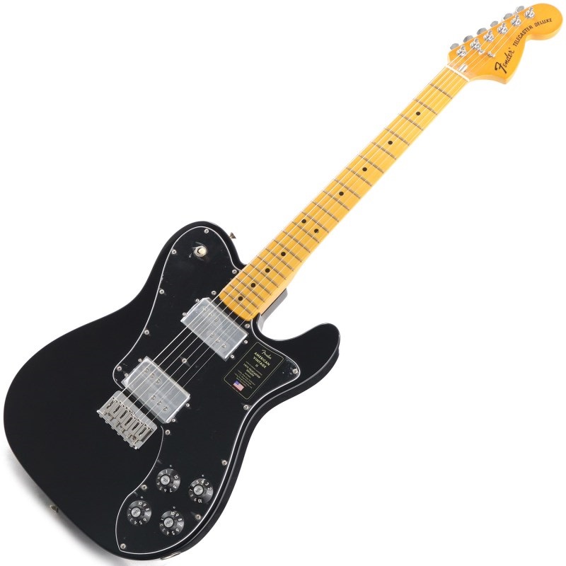 Fender USA American Vintage II 1975 Telecaster Deluxe (Black/Maple) 画像1