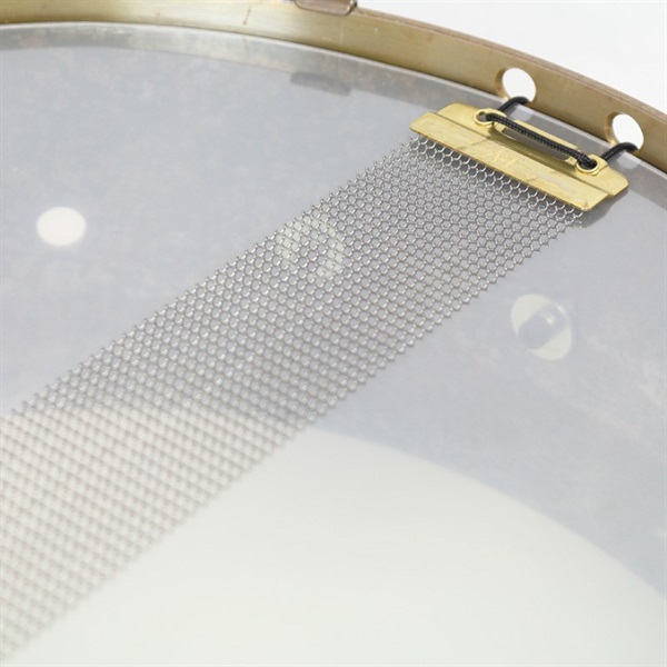 A&F Drum Co Raw Steel Snare Drum 14 x 5 with Raw Brass Hoops 画像7