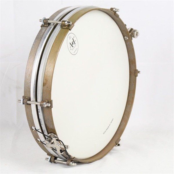 A&F Drum Co Pancake 12 x 1.5 Raw Brass Snare Drum [Single Tension，No Lugs， with Brass Single Hoops] 画像2