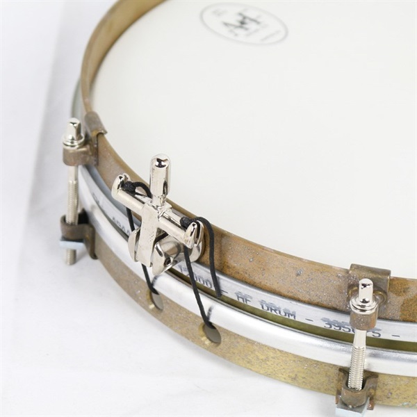 A&F Drum Co Pancake 12 x 1.5 Raw Brass Snare Drum [Single Tension，No Lugs， with Brass Single Hoops] 画像4