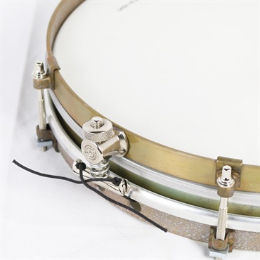 A&F Drum Co Pancake 12 x 1.5 Raw Brass Snare Drum [Single Tension，No Lugs， with Brass Single Hoops] 画像5