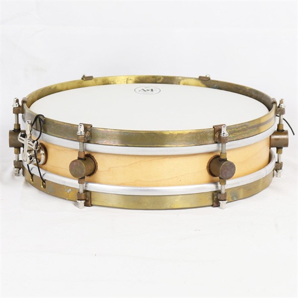 A&F Drum Co Wood Rude Boy Maple Snare Drum 12 x 3 with Raw Brass Hoops 画像1