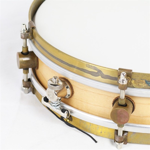 A&F Drum Co Wood Rude Boy Maple Snare Drum 12 x 3 with Raw Brass Hoops 画像5