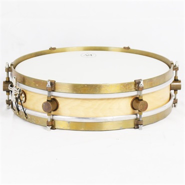 A&F Drum Co Wood Rude Boy Maple Snare Drum 13 x 3 with Raw Brass Hoops 画像1