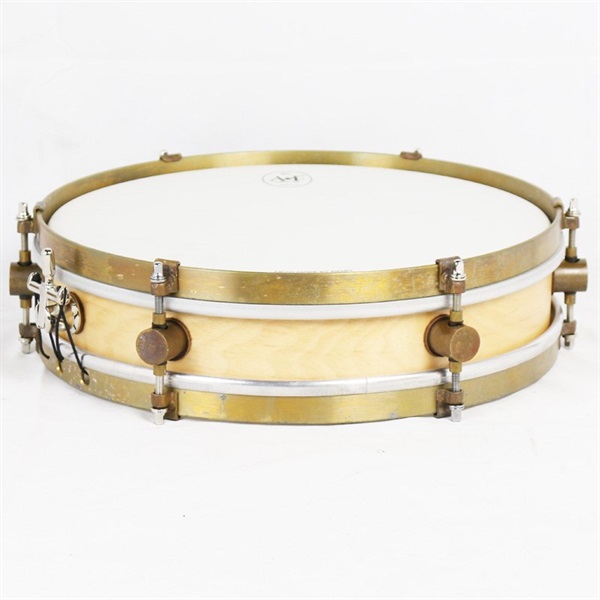 A&F Drum Co Wood Rude Boy Maple Snare Drum 13 x 3 with Raw Brass Hoops 画像1