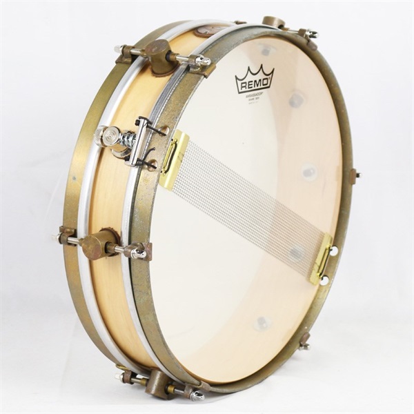 A&F Drum Co Wood Rude Boy Maple Snare Drum 13 x 3 with Raw Brass Hoops 画像3