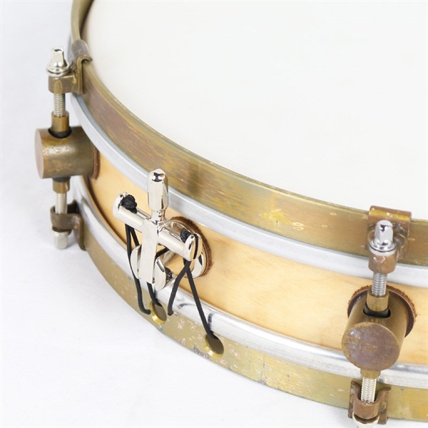 A&F Drum Co Wood Rude Boy Maple Snare Drum 13 x 3 with Raw Brass Hoops 画像4