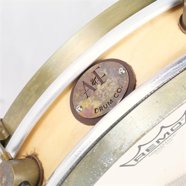A&F Drum Co Wood Rude Boy Maple Snare Drum 13 x 3 with Raw Brass Hoops 画像6