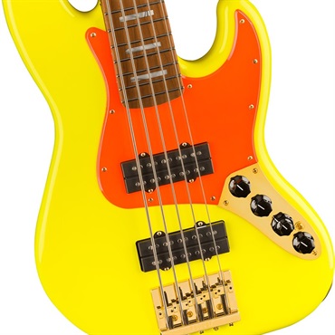 Fender MEX MonoNeon Jazz Bass V (Neon Yellow) 画像3