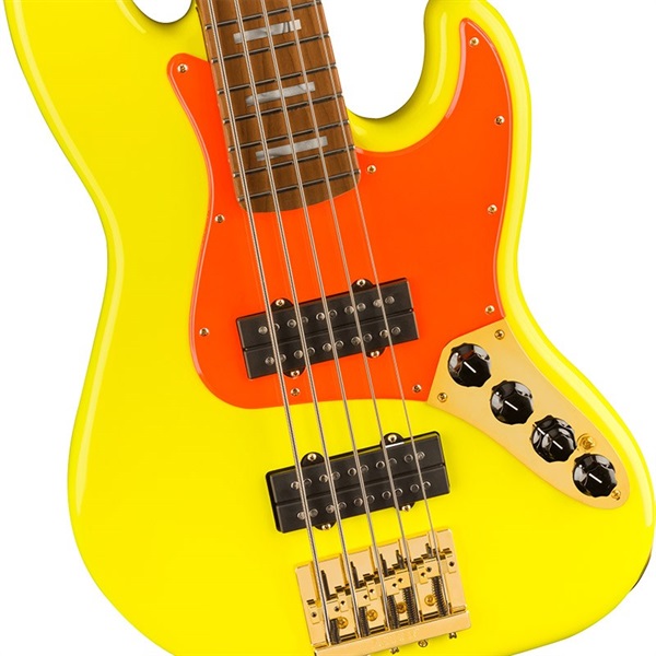 Fender MEX MonoNeon Jazz Bass V (Neon Yellow) 画像3