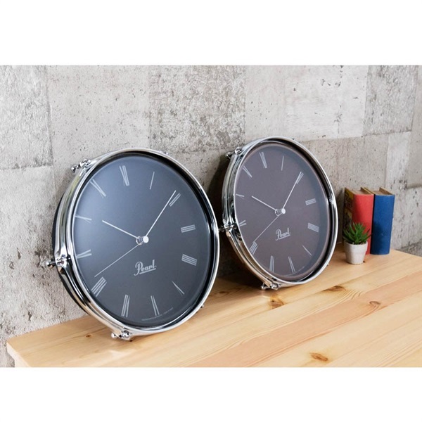 Pearl Drum Style Clock ブラック [ドラムをモチーフとした掛け時計！/POG-CLOCK #B]【限定品】 画像5